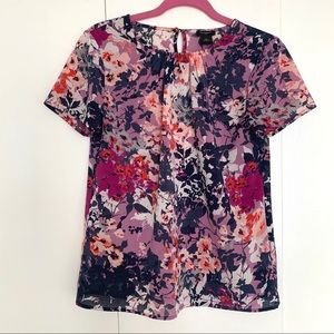 Ann Taylor Floral Work Blouse